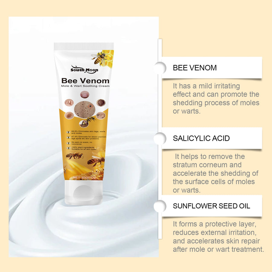 Bee Venom Mole & Wart Removal Cream — 98.8% Efficacy