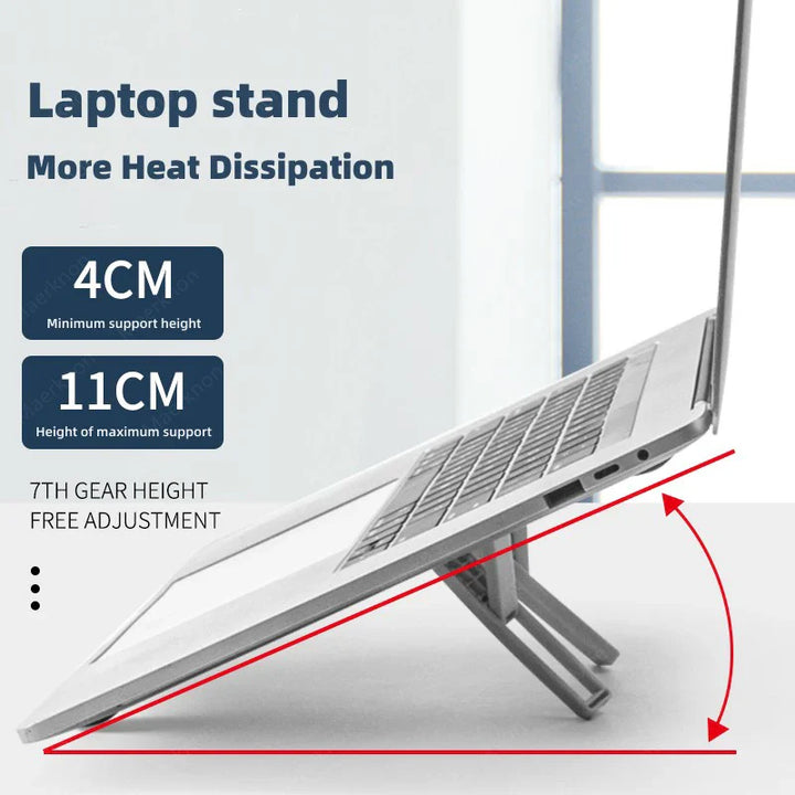 Laptop Stand — Ergonomic Height Adjustable Cooling Riser