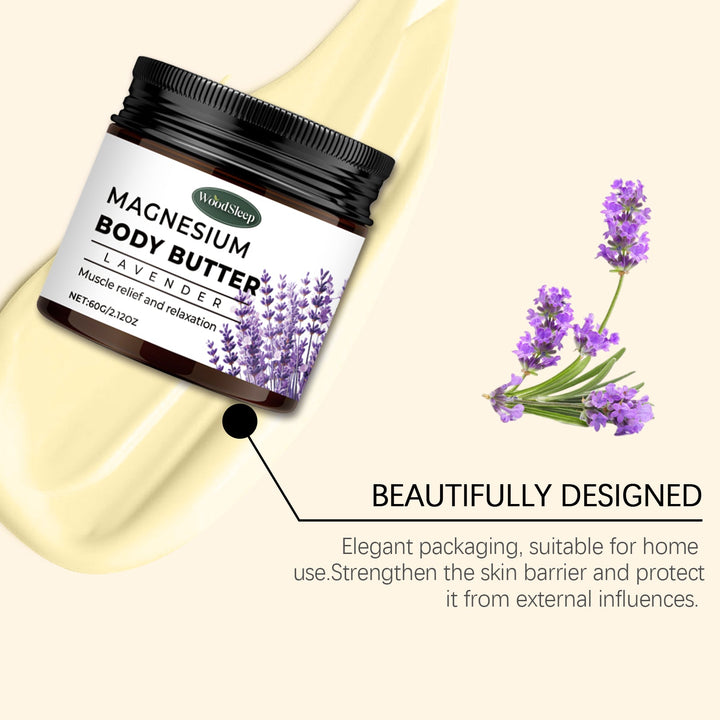 Lavender Magnesium Body Cream for Muscle Relief & Sleep