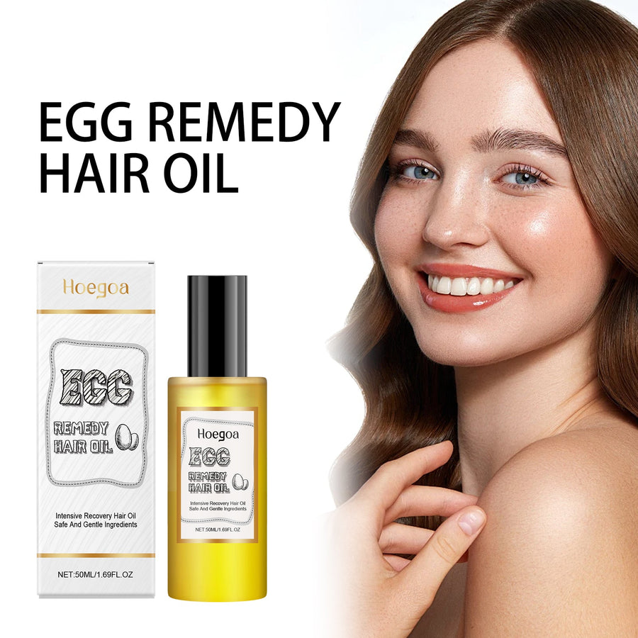 Egg Hair Care Oil for Dry, Frizzy Hair Smoothing Treatment