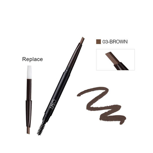 Waterproof Eyebrow Pencil with Spoolie Brush and Refill