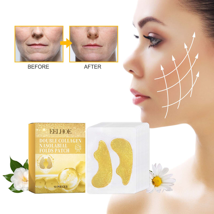 Double Collagen Nasolabial Fold Patches, Anti-Wrinkle Gel