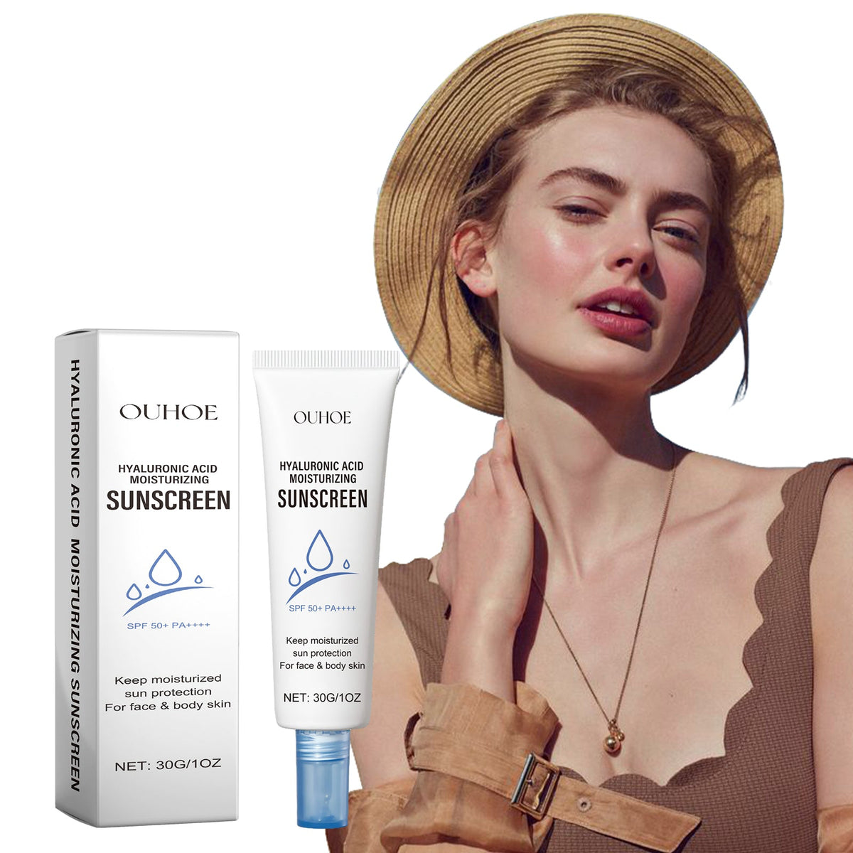 SPF 50+ Hyaluronic Sunscreen Emulsion, Non-Sticky Daily Wear