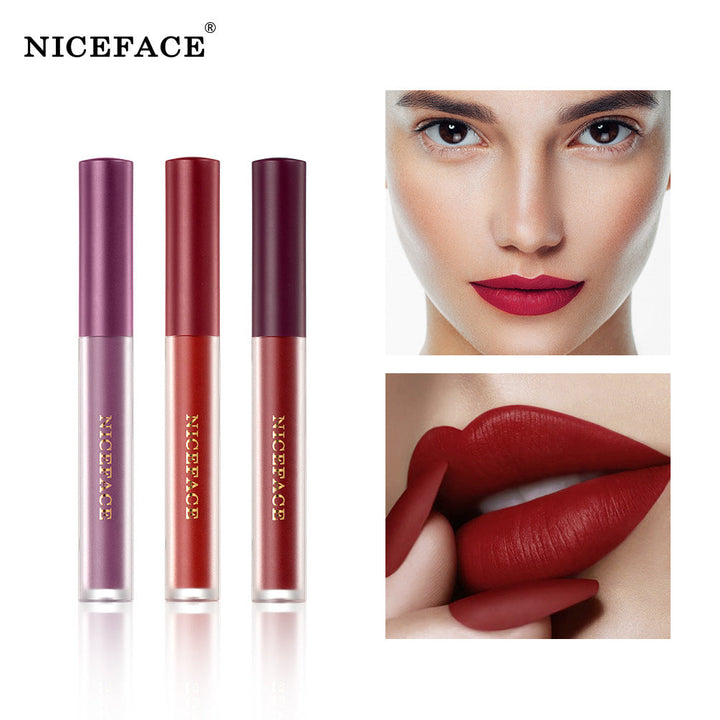 Velvet Matte Lip Glaze Set – Six Waterproof Shades