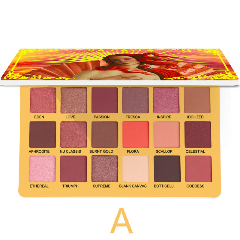 18-Shade Matte & Metallic Eyeshadow Palette for Looks