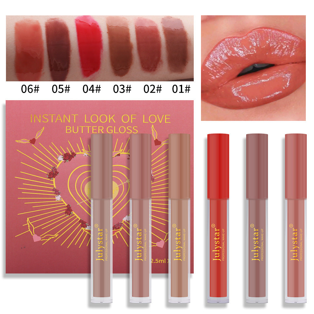 Hydrating Lip Gloss Set: Six Shades for Lips & Cheeks