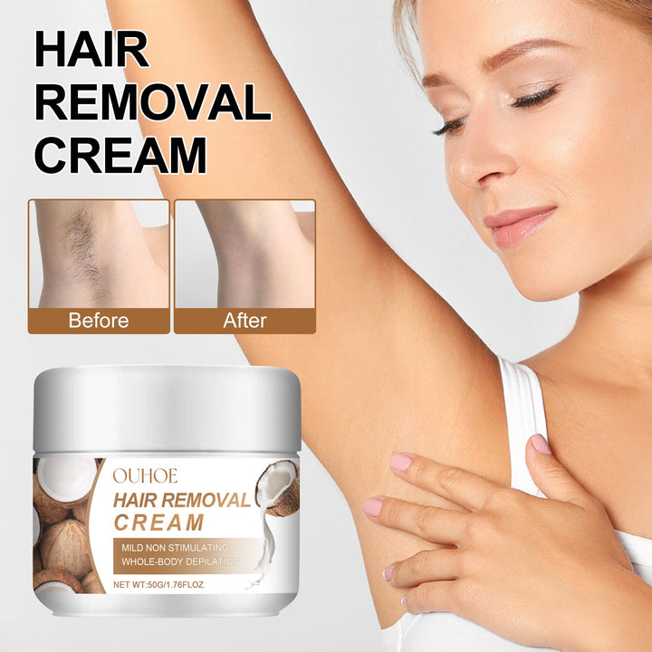 Coconut Hair Removal Cream for Sensitive Skin, Full Body