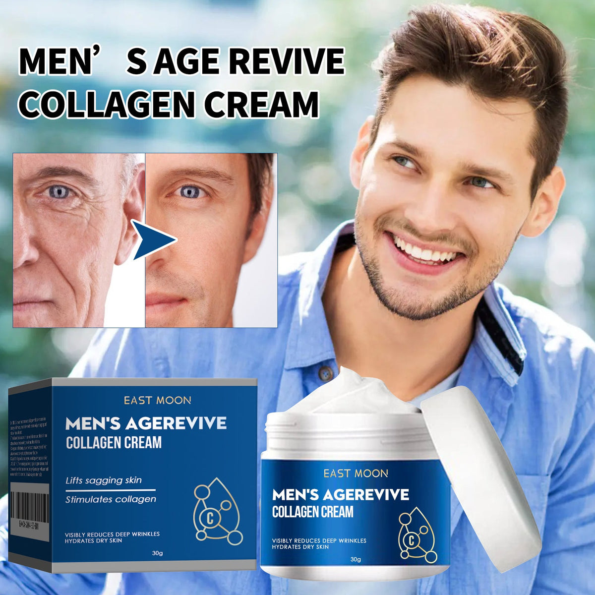 Men's Collagen Wrinkle Cream for Firmer-Looking Skin