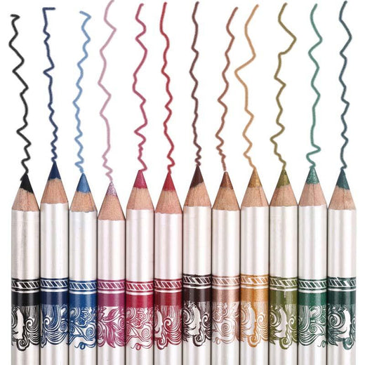 12-Color Waterproof Eye & Lip Liner Pencil Makeup Set