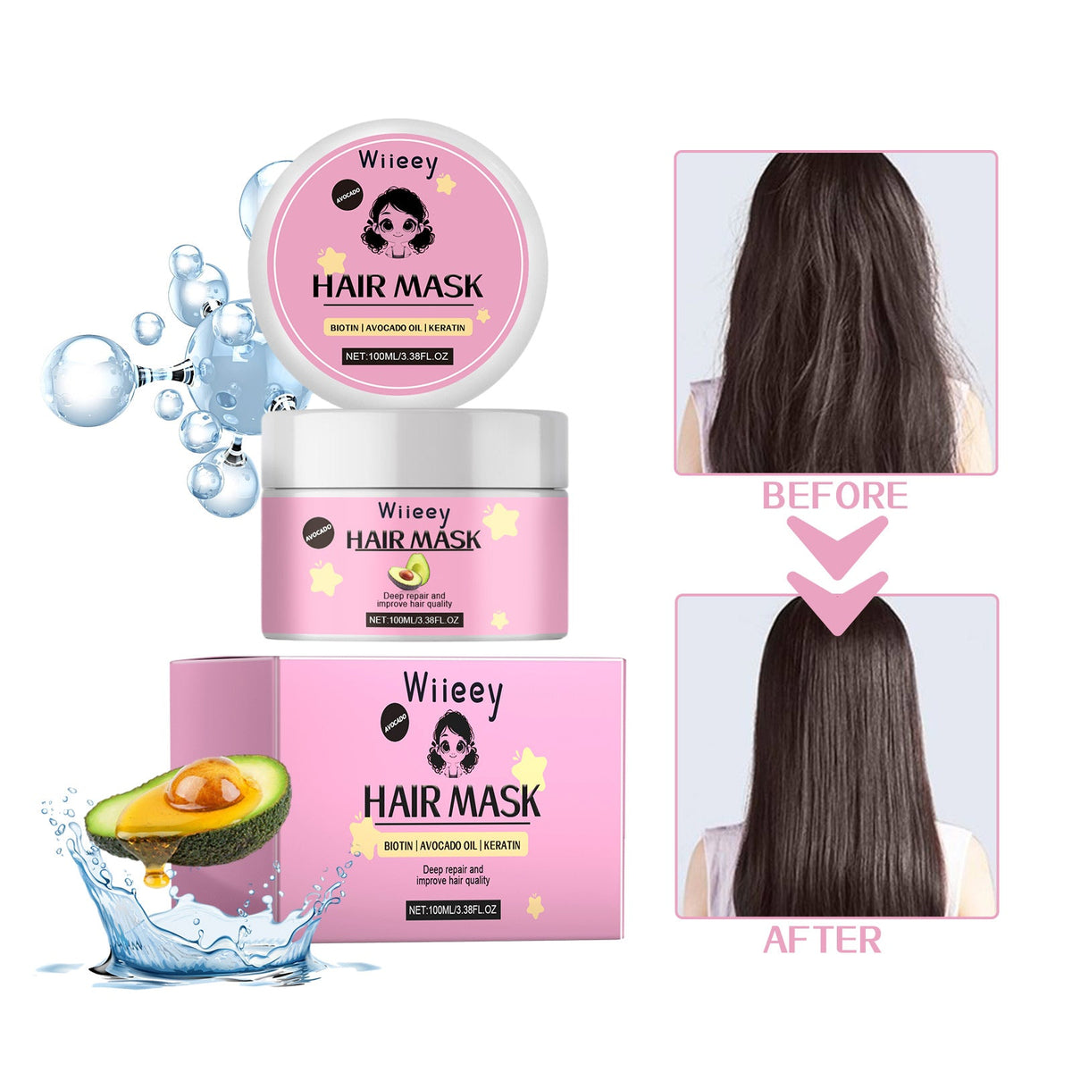 Avocado Hair Mask for Smoother, Less Frizzy, Softer Hair