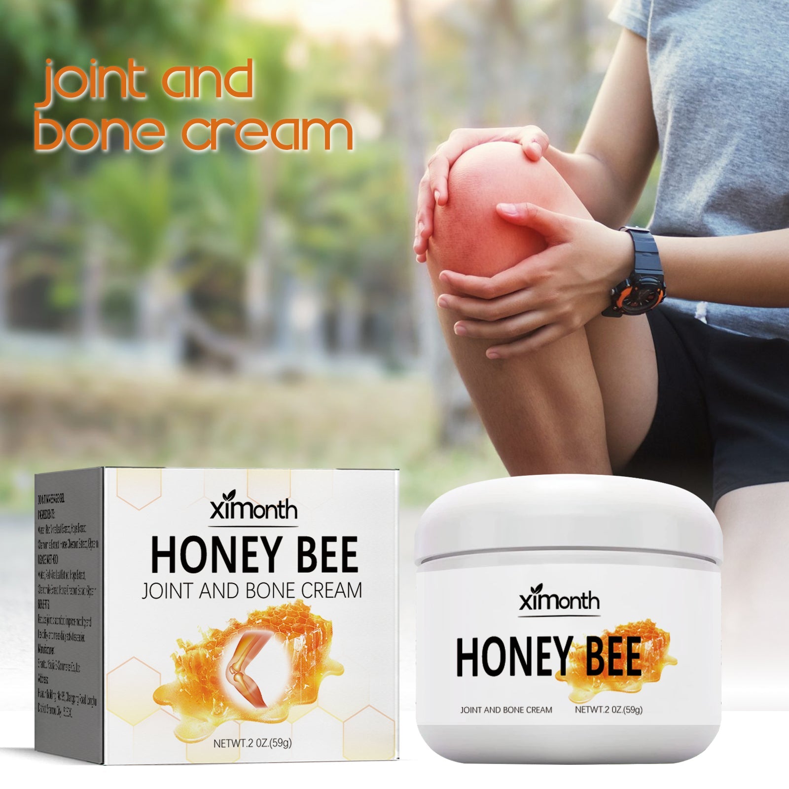 Product box and jar with brand logo and key messaging