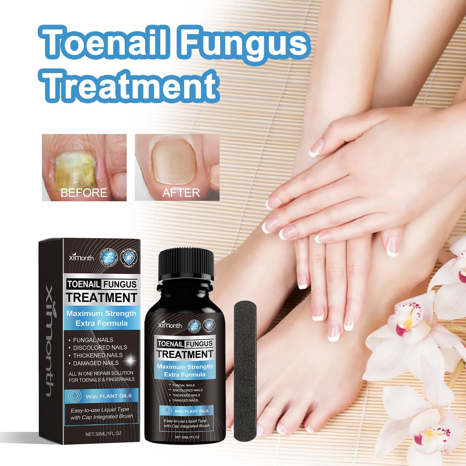 Clinical problem reference showing thick nails, subnail hematoma, grey nails, and onychomycosis infection conditions