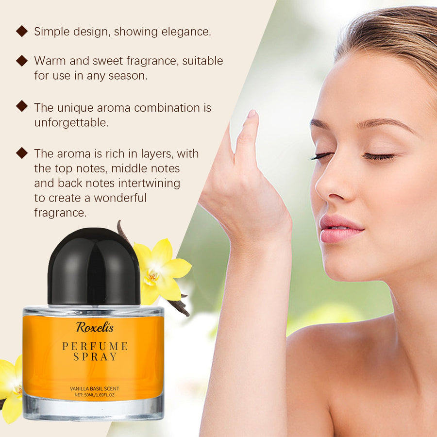 Vanilla Basil Perfume With Fresh Bergamot Elegance