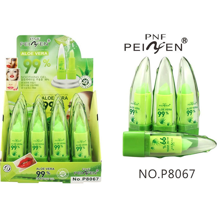 Aloe Vera Color-Changing Lip Balm for Soft Pink Lips