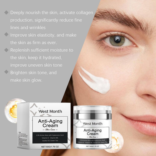 Anti-Aging Face Cream with Hyaluronic Acid & Vitamin E