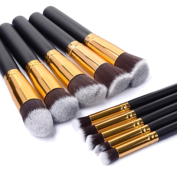 10‑Piece Makeup Brush Set — Flawless Blending for Face & Eyes
