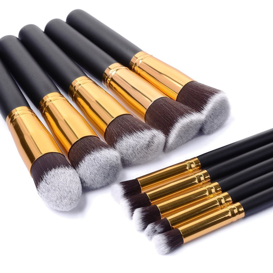10‑Piece Makeup Brush Set — Flawless Blending for Face & Eyes
