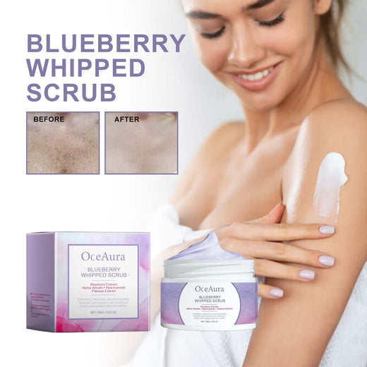 Blueberry Whipped Scrub, Exfoliating Tender Lighten Body Dul