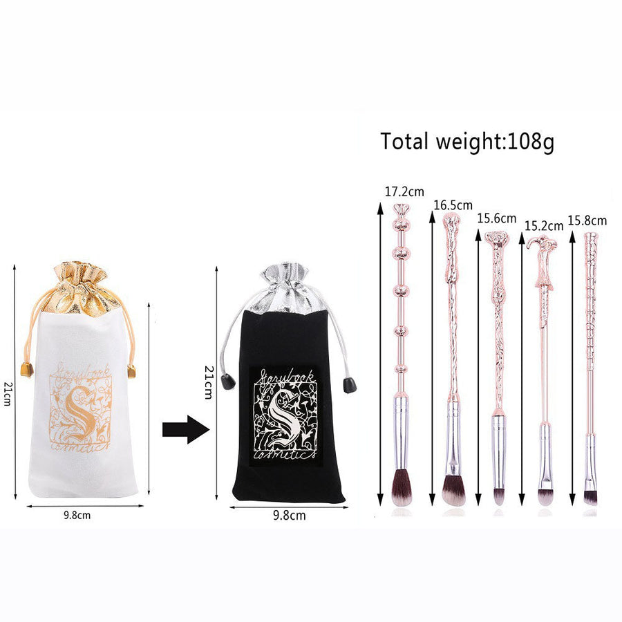 Wand Makeup Brush Set — 10-Piece Harry Potter Inspired