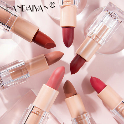 Ice Cube Matte Lipstick Set: Wearable Nude-to-Red Shades