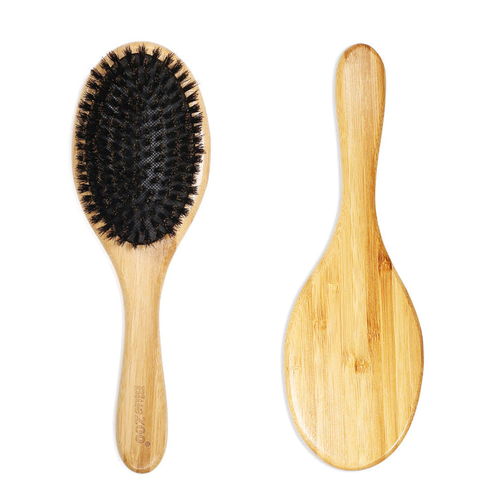 Hair Massage Comb with Boar Bristles – Bamboo Scalp