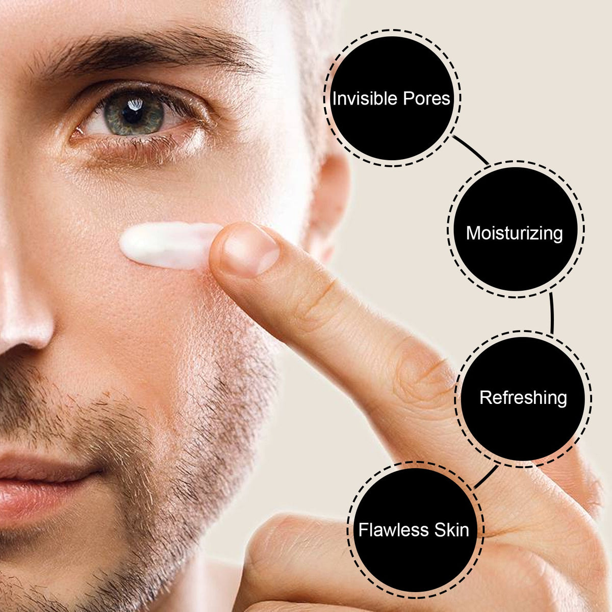 Men's Light Concealer Cream — Invisible Pores & Flawless Skin