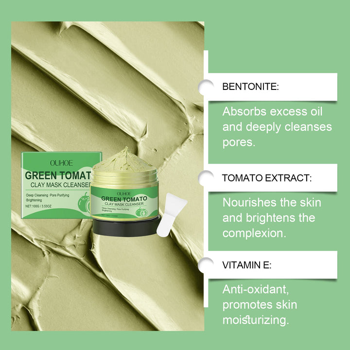 Green Tomato Clay Mask – Deeply Cleanse, Purify & Brighten