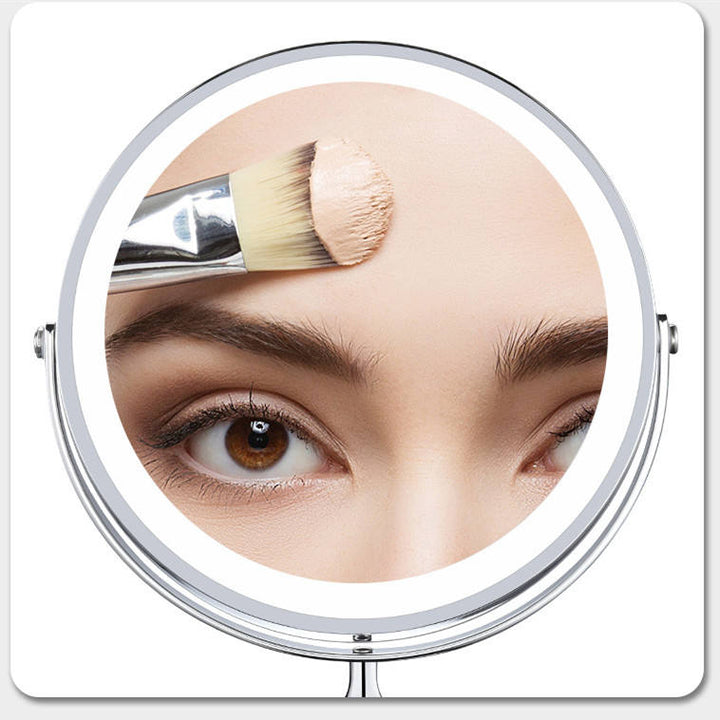8" LED Vanity Mirror with Lights — 10X Magnification