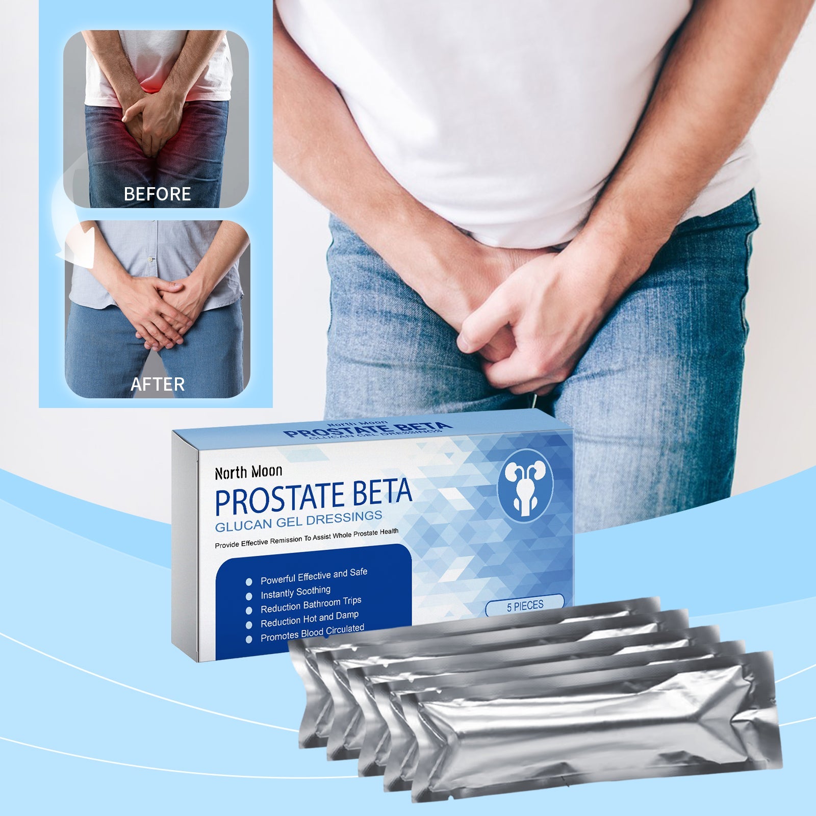 Man in professional setting consulting with healthcare provider while holding product box; text overlay states 'RAPID ABSORPTION'