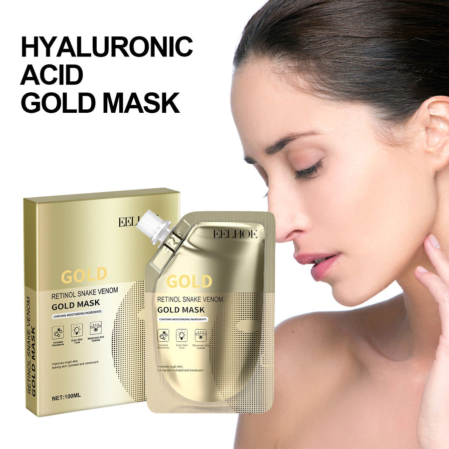 Retinol Gold Mask with Snake Venom Peptides for Fine Lines