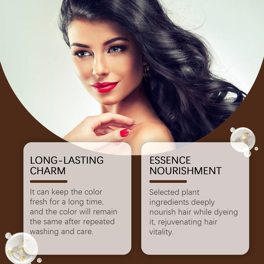 Herbal Black Hair Dye Gel for Gentle Gray Coverage