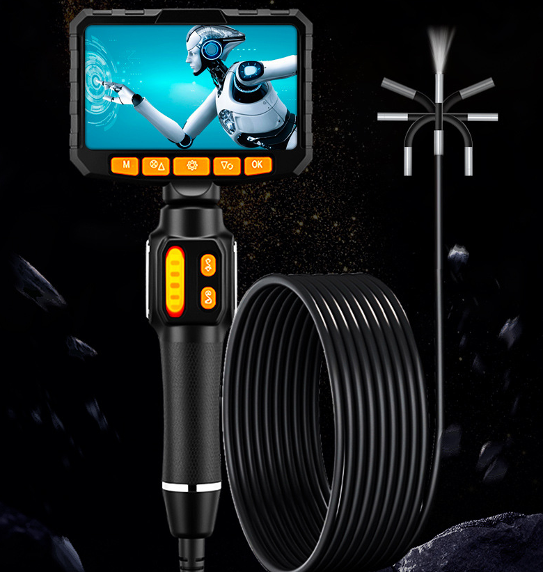 Waterproof Endoscope Camera — 360° Steering for Engine