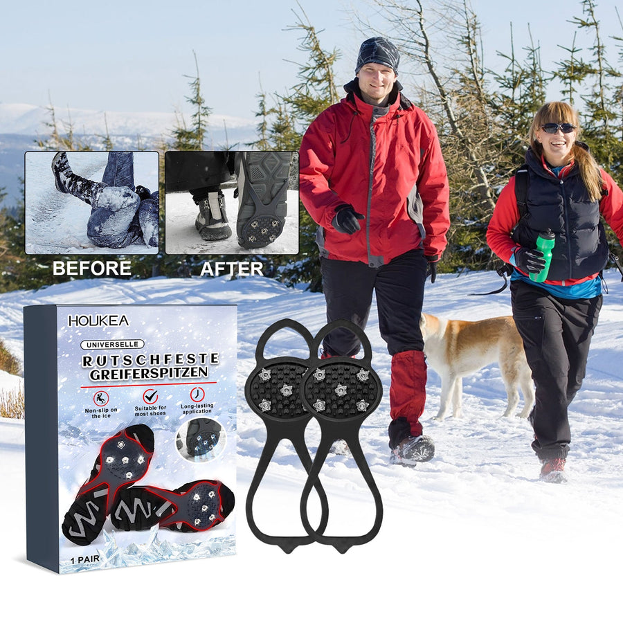 Universal Ice Crampons with 10 Steel Spikes — Secure Grip