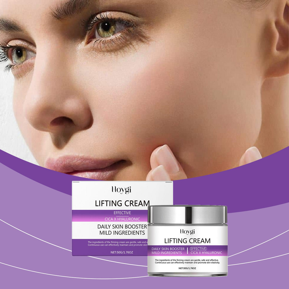 CICA Hyaluronic Acid Face Moisturizer for Firming Skin
