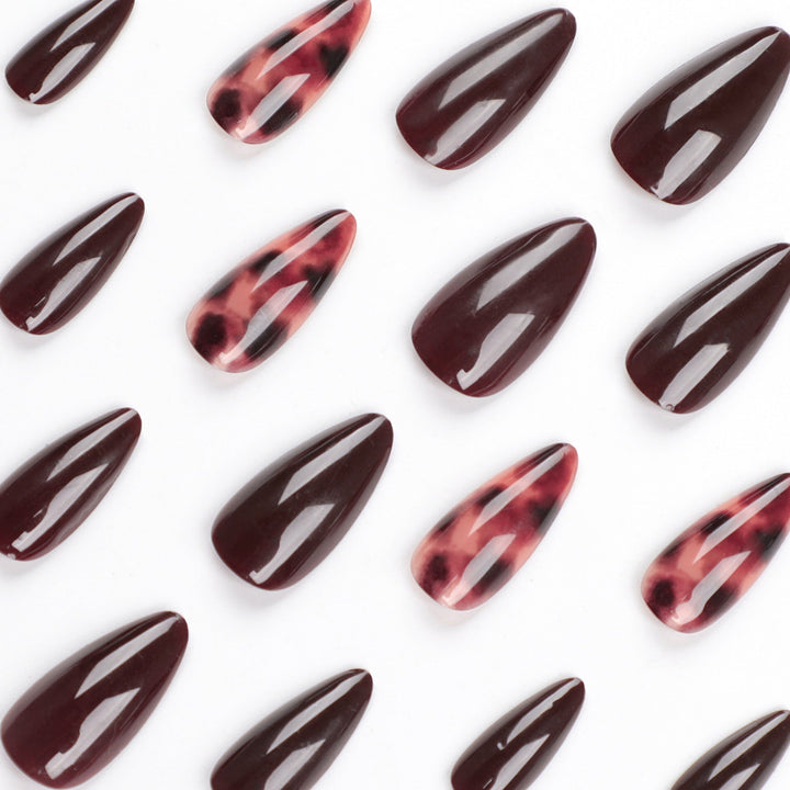 Tortoiseshell Press-On Nails — Almond, Salon-Quality