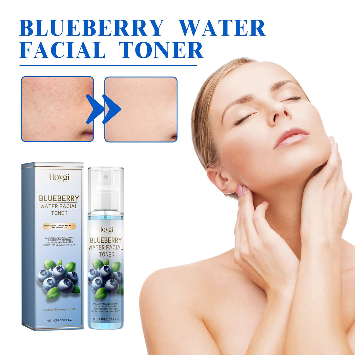 HOYGI Blueberry Toner - Hydrating Antioxidant Face Mist