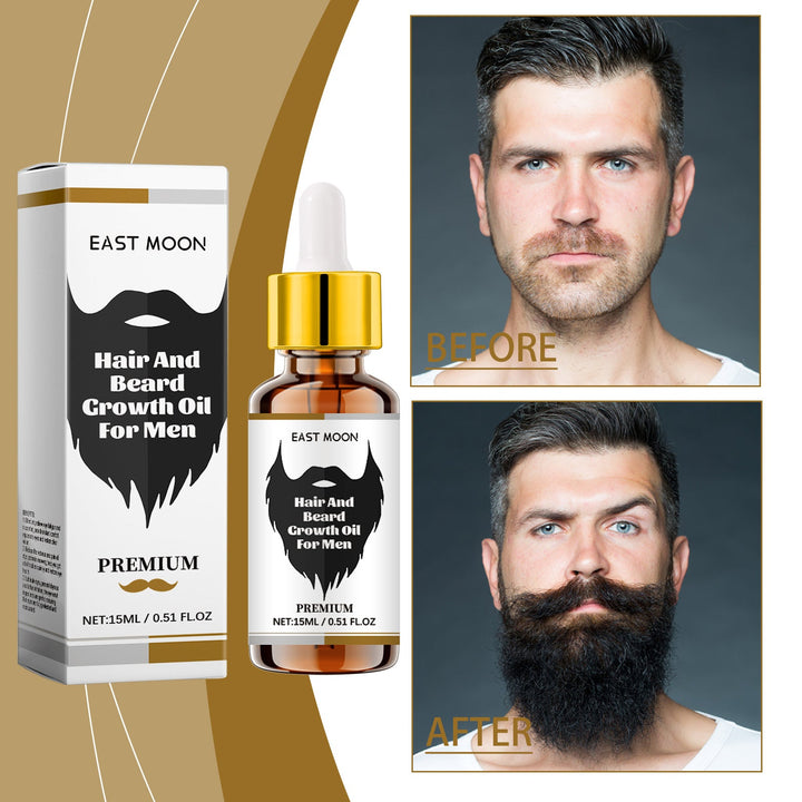 Men's Hair And Beard Growth Oil For Fuller-Looking Hair