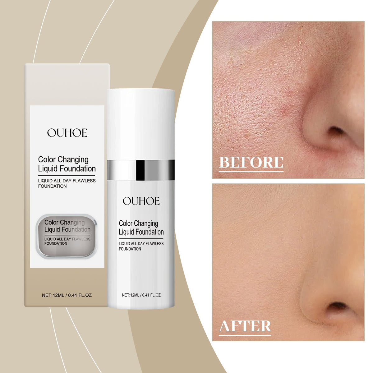 Color Changing Liquid Foundation for Natural Coverage