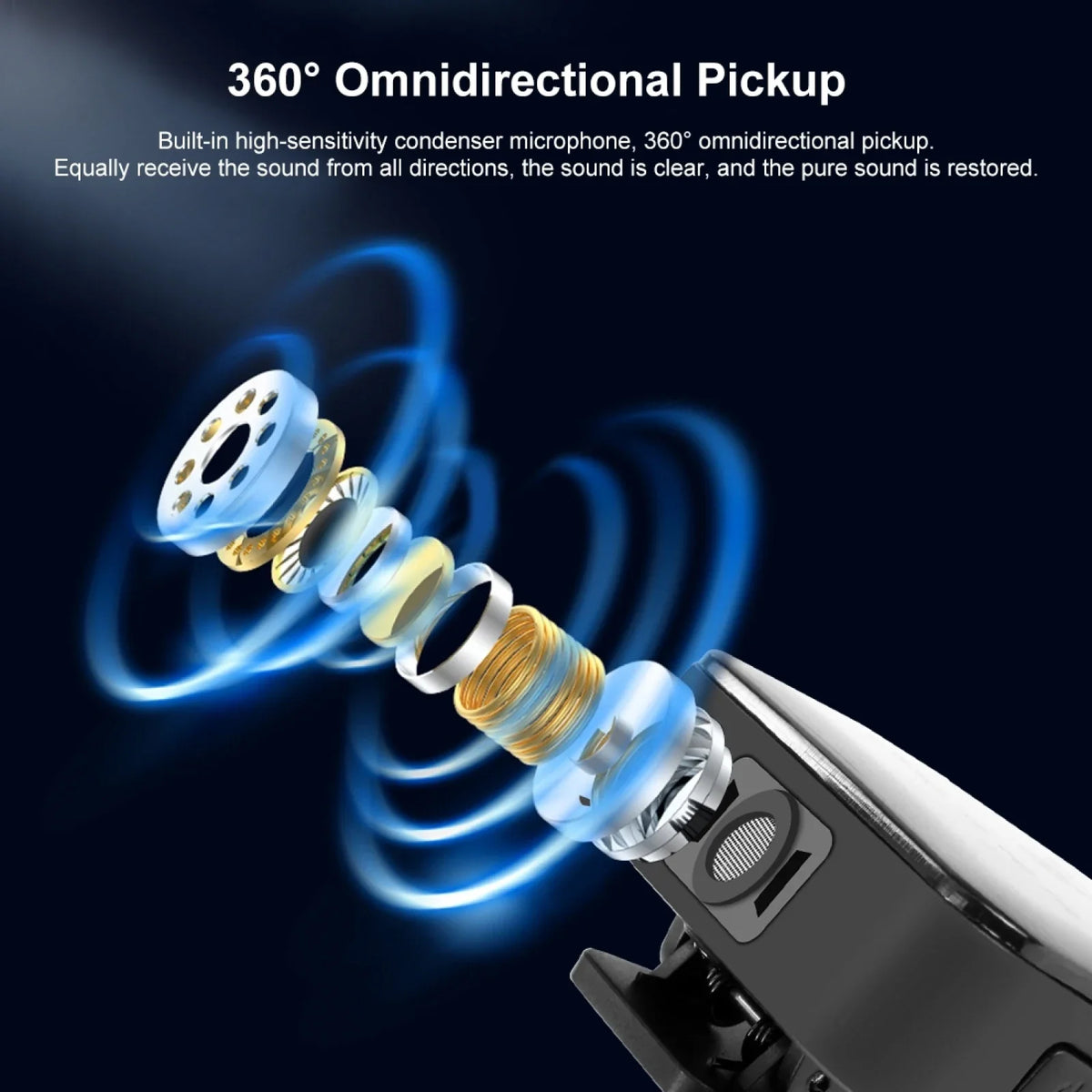 Wireless Lavalier Mic for iPhone & Android — Crystal‑Clear
