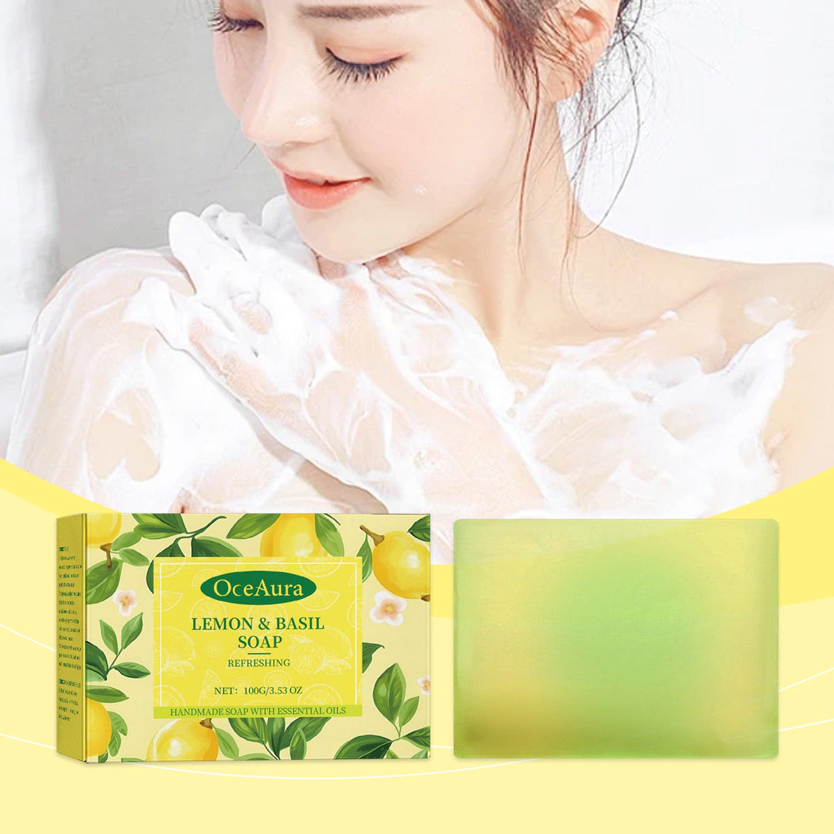 Lemon Basil Soap Bar for Brighter, Refreshed Skin