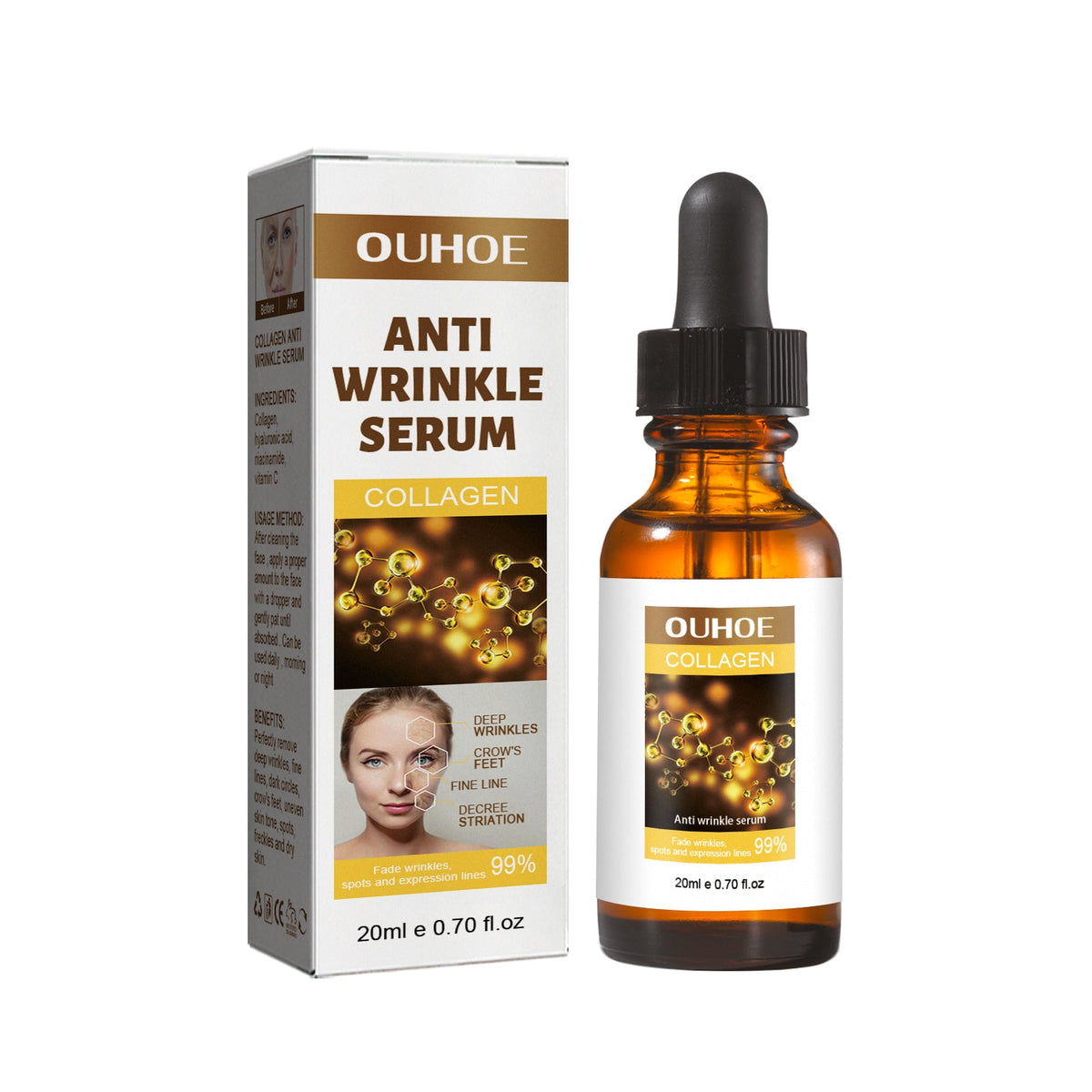 OUHOE Collagen Anti-Aging Essence – Fade Wrinkles & Fine Lines