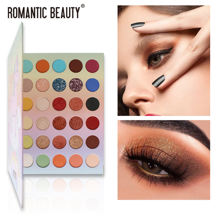 30-Color Eyeshadow Palette for Matte & Pearlescent Looks