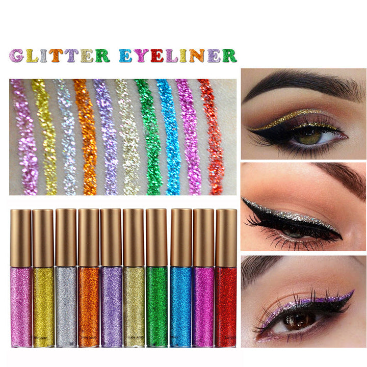 Glitter Eyeliner for Colorful Reflective Eye Looks