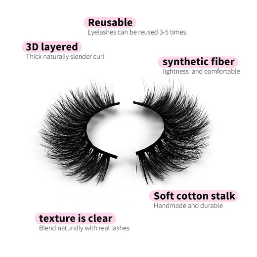 False Eyelashes, 3D Faux Mink Lightweight Volume