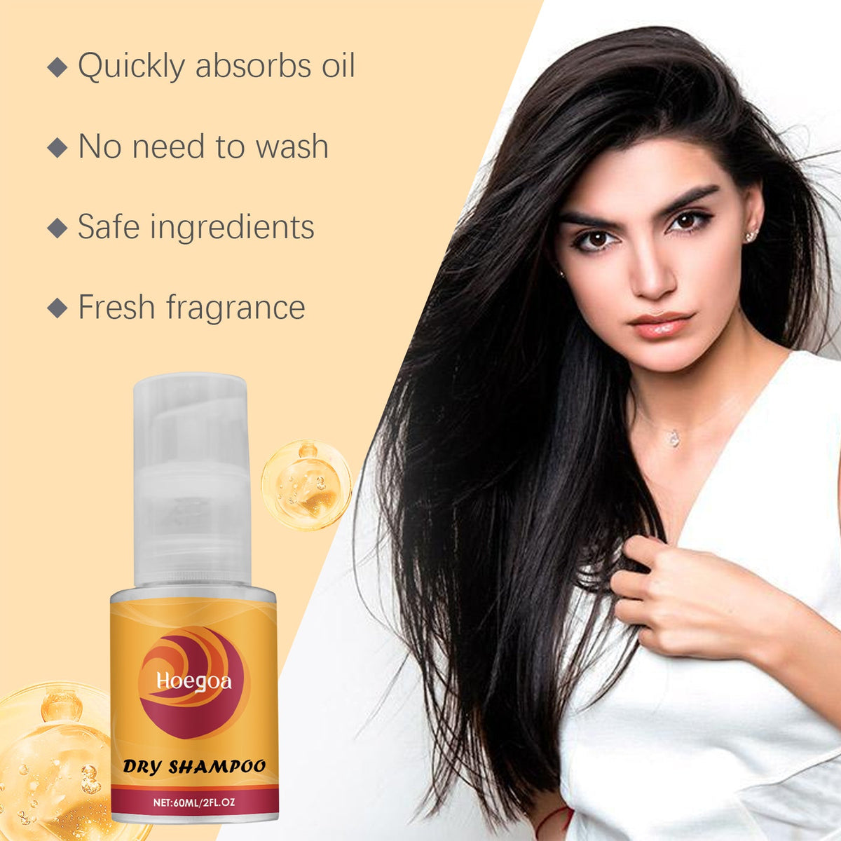 Leave-In Dry Shampoo Spray for Fresh Hair Anywhere