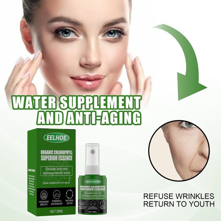 Organic Chlorophyll Superior Essence, Moist Tyra Facial Skin