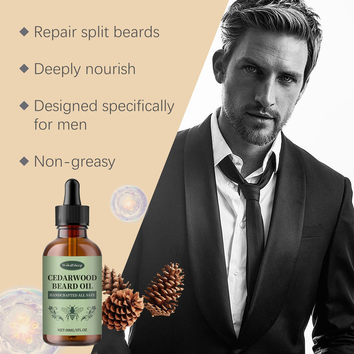 Beard Oil for Softness — WoodSleep Cedarwood Nourishment