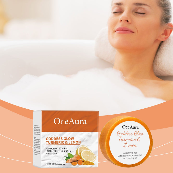 Turmeric Lemon Goat Milk Soap for Brightening Dull Skin