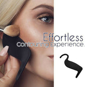 Side-by-side profile comparison showing visible face shaping results from contouring