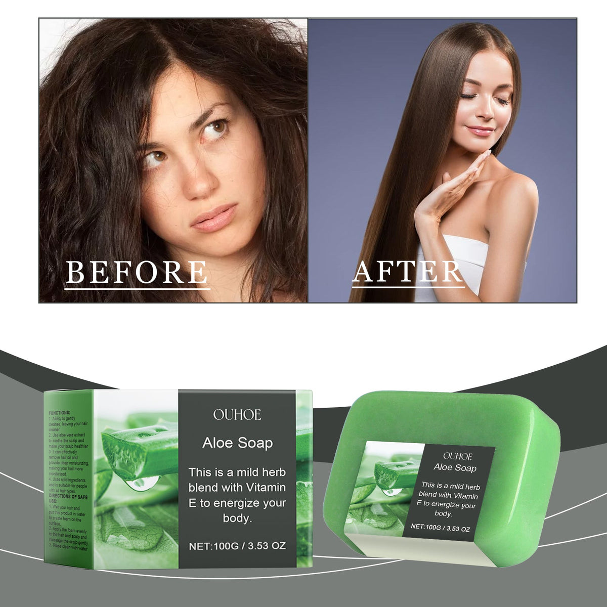 Hair Soap Bar for Oily Scalp & Fresh, Smooth Hair